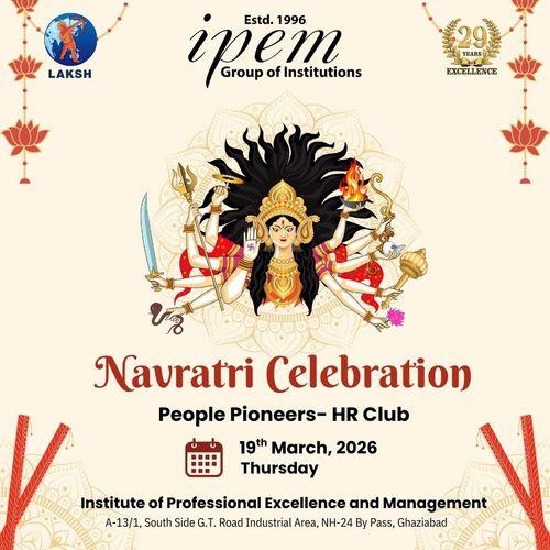 Navratri Celebration Organized by People Pioneers – HR Club at IPEM Ghaziabad