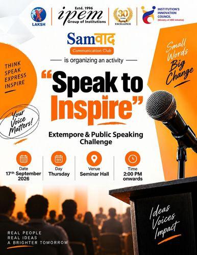 Speak to Inspire- Extempore Competition